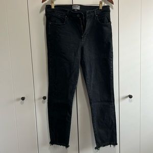 Agolde black mid rise skinny jean. Size 30